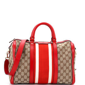 Gucci Vintage Web Boston Bag Gg Canvas #244122G12B